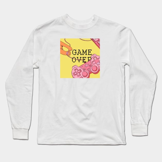 GAME OVER Long Sleeve T-Shirt by nymthsdraws